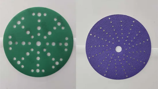 Klettverschluss-Scheibe, violett, Aluminiumoxid-Schleifpapier, Schleifmittel